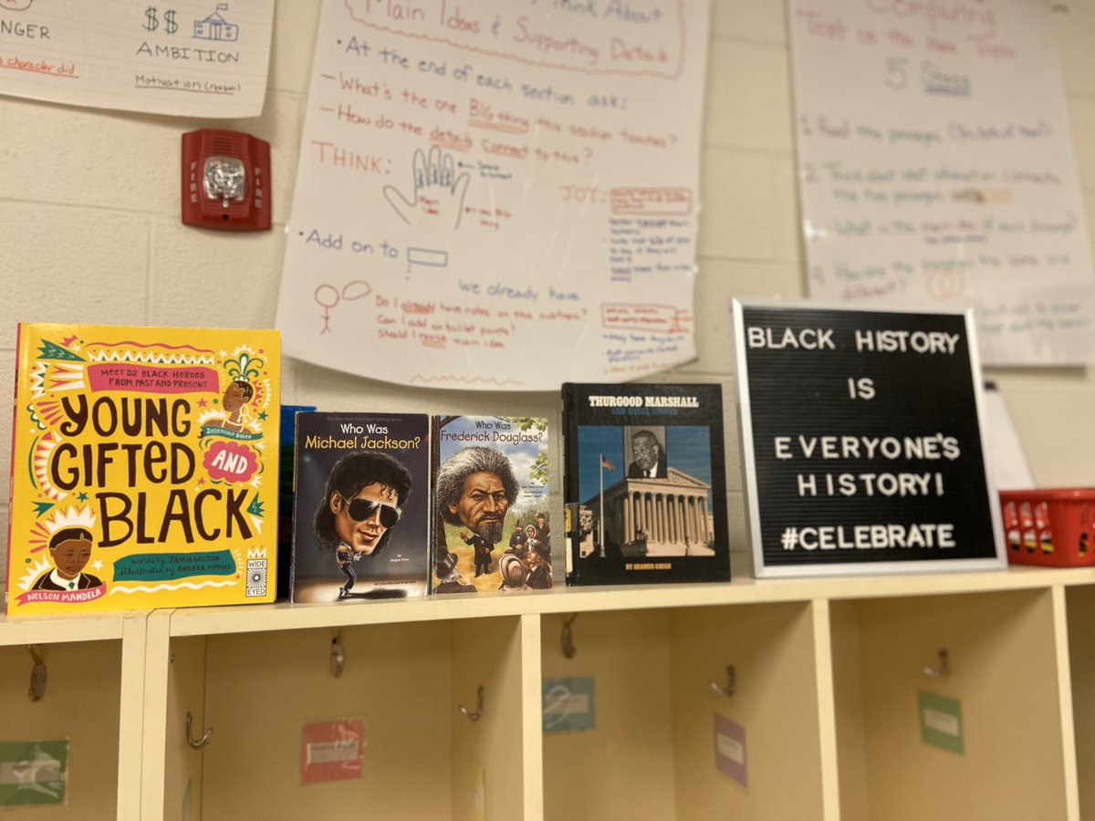 studentofedu's tweet photo. How my students were greeted this morning! #bhm #patriotsstem #4thgraderocks #literacymatters #RepresentationMatters https://t.co/aR3qMeNX6k