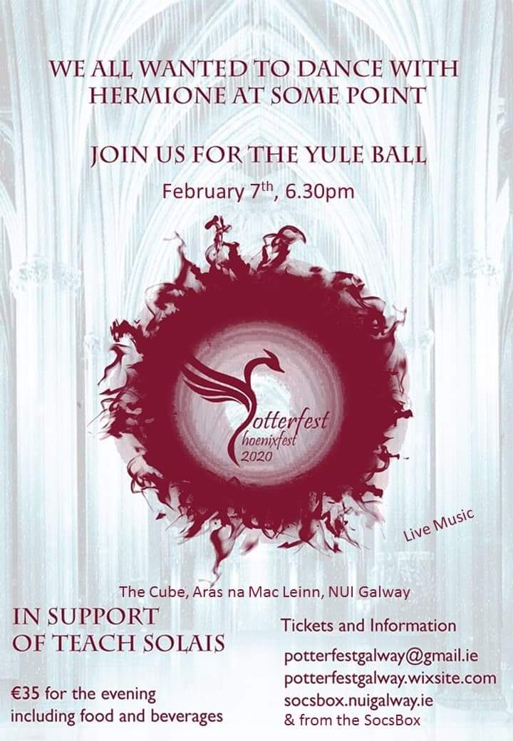 PotterFestNUIG's tweet photo. Phoenixfest : Potterfest 2020 is a One Day convention hosted on the 9th! Guaranteed to be a fantastically magical day of Family Fun, kicked off with an Opening Ceremony Ballnight on Friday the 7th!! #FromTheAshes2020 https://t.co/SaAL04tFxj