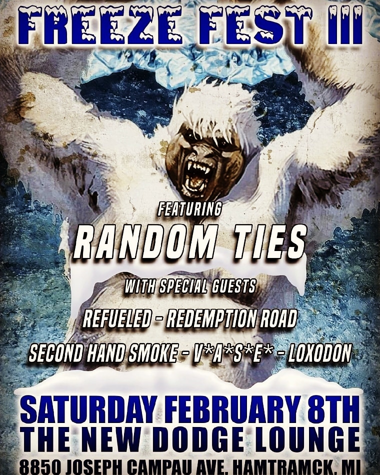 ReFueled_Music's tweet photo. We aren't stopping with last Sat show, onto the next, join us this Sat at The New Dodge Bar in Hamtramck for Freeze Fest III !
.
.
.
#GETREFUELED #REFUELEDNATION #REFUELEDTV #PHUCKSUICIDE #PHUCKADDICTION #PHUCKANXIETY #PHUCKPTSD #SCARSFoundation ! https://t.co/JOFIzLDRl3