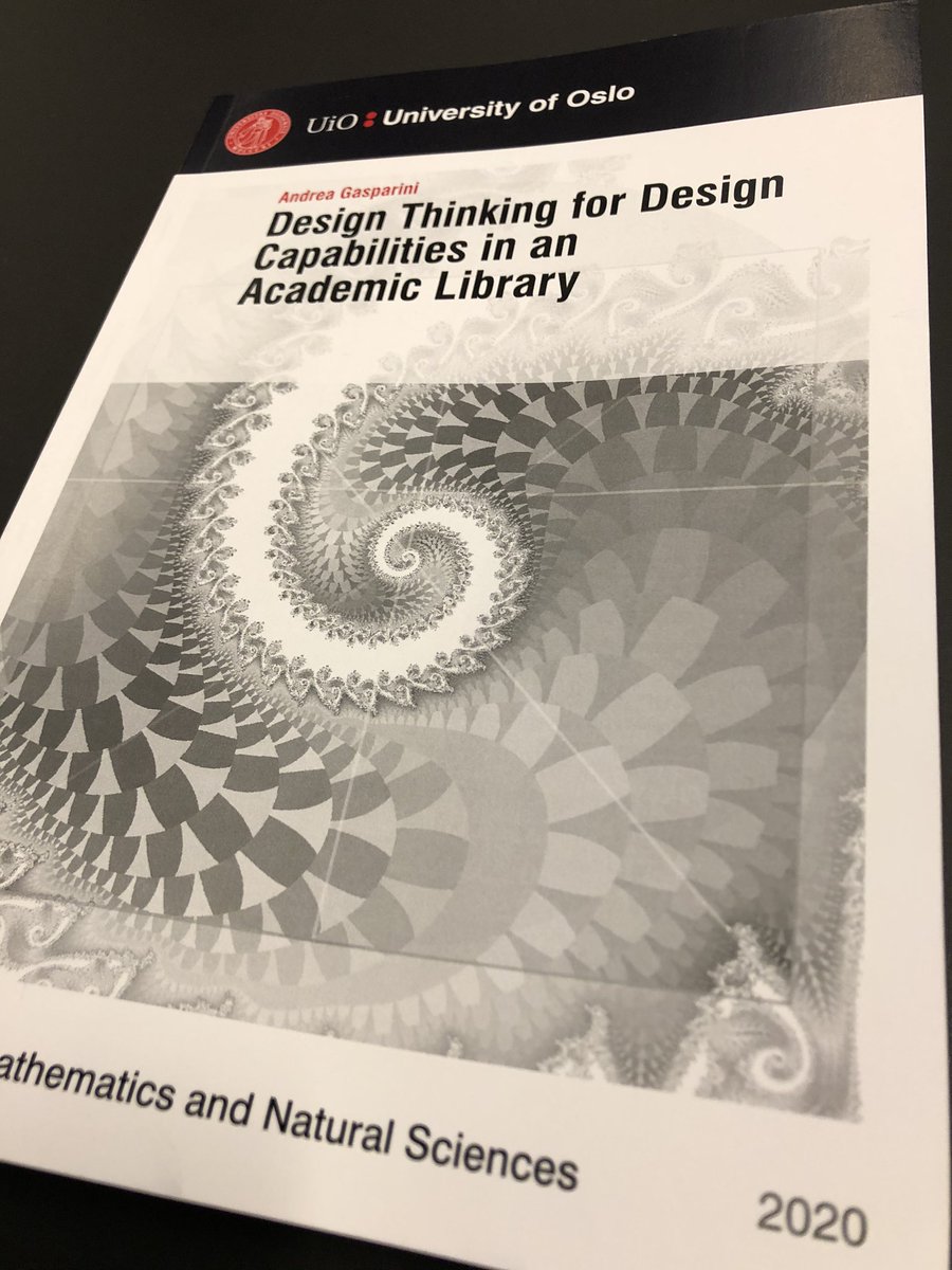 RandiHI's tweet photo. Kollega Andrea Gasparini ved @UBOslo forsvarer sin avhandling “Design Thinking for Capabilities in an Academic Library”. Viktig bidrag til utvikling og et nytt tankesett i akademiske bibliotek #DesignThinking https://t.co/OUFxwnOfbr