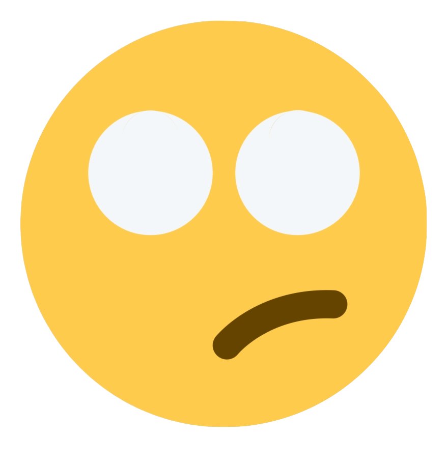 eye rolling emoji with no pupils