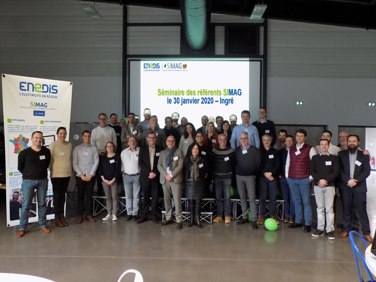 Enedis_BFC's tweet photo. [Métier👷] @enedis_bourg était présente au séminaire Simag à @SERVAL_France dans le but d'optimiser la gestion logistique des moyens de  réalimentation et de matériel électrique #Enedis 💡👷 #Simag #Estock https://t.co/OKXNw6drij