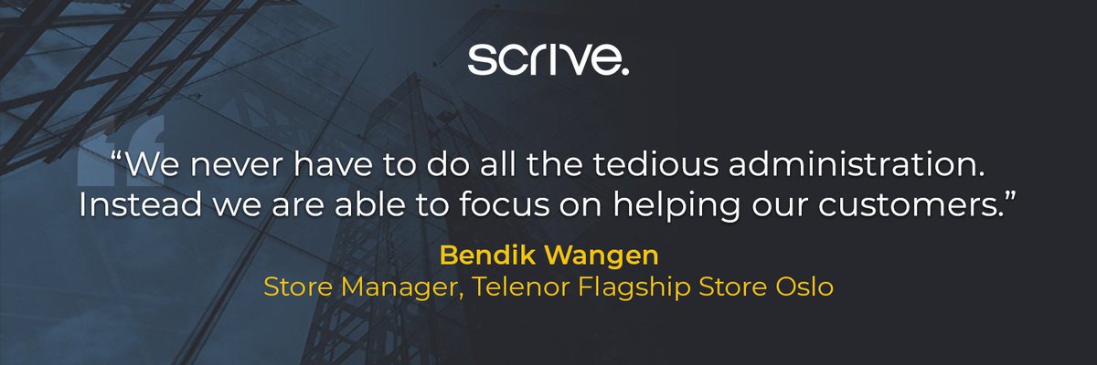 Automate your store network in record time!
Many systems, one solution - Scrive GO is a revolutionary system-agnostic solution that gets you where you need to be in one quick leap.
scrive.com/products/esign…