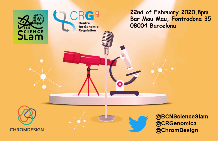 BCNscienceslam's tweet photo. Finally! #BCNScienceSlam goes @Twitter 🎉 Follow us and stay updated about our future events. For the 7th #ScienceSlam on the 22nd of February at @maumaubarcelona you can now register: ➡️https://t.co/Pft40rDzUn https://t.co/Qm2LuBoSgD