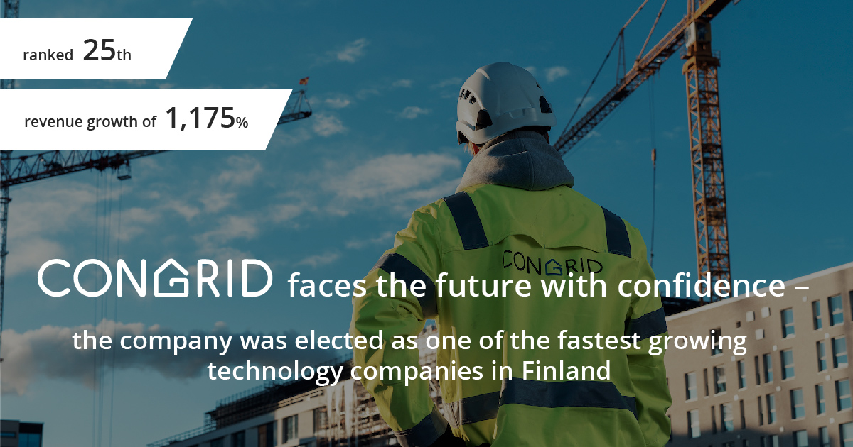 CongridLive's tweet photo. Congrid was elected as one of the fastest growing #technology companies in Finland. 

https://t.co/GBPd51WFRa  

#quality #safety #construction #growth #collaboration #deloittefast50 https://t.co/mtqv26g6tx