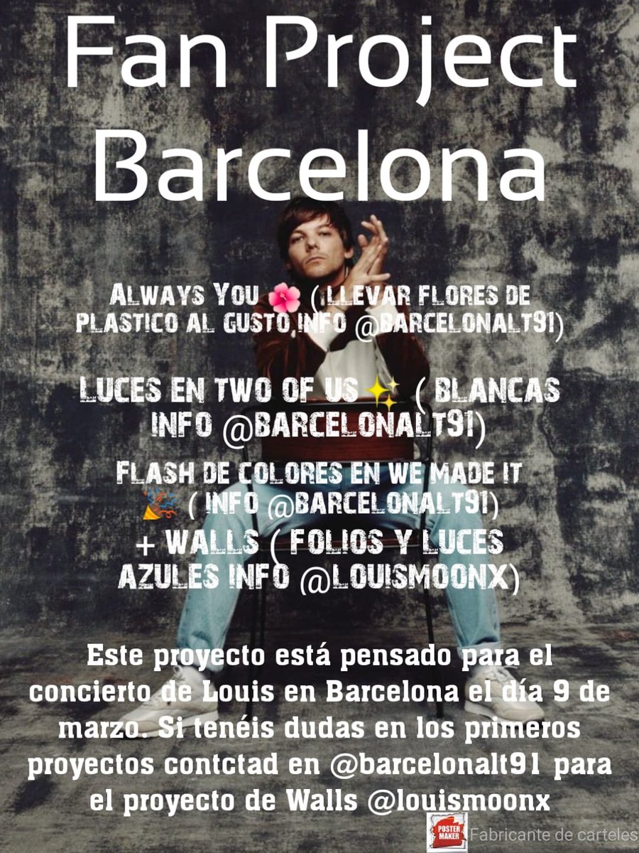 tobethebrave's tweet photo. Please spread! #LouisTomlinson #Barcelona #WallsTour #Walls #wallsiscoming https://t.co/Xbno1gIc78