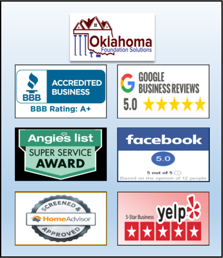 OKFS_LLC's tweet photo. Top rating organizations and customers across the state have recognized Oklahoma Foundation Solutions, LLC as an industry leader and have given OFS their approval and recommendation. For top-rated service for your own home, call (405) 331-7171 for a free on-site evaluation. https://t.co/W5T7XriNDy