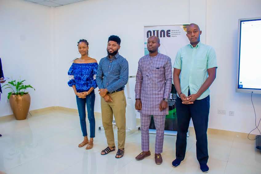 Winning Moments from the TNE IMPACT AWARDS 2020. Our communications executive, Faiz Aliyu presenting the €5000 prize to <a href="/Experisimmerse/">Experis Immersive</a> Winner of the Impact Awards and the winners of best startup in the Fashion, Agriculture, Renewable energy sectors and Most versatile startup.