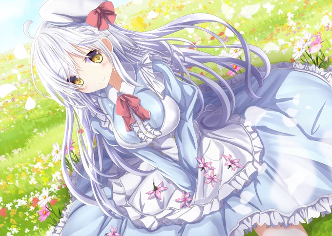 銀髪ちゃんです。よろしくお願いします!!
#これを見た人は自分の看板娘の画像を貼れ 