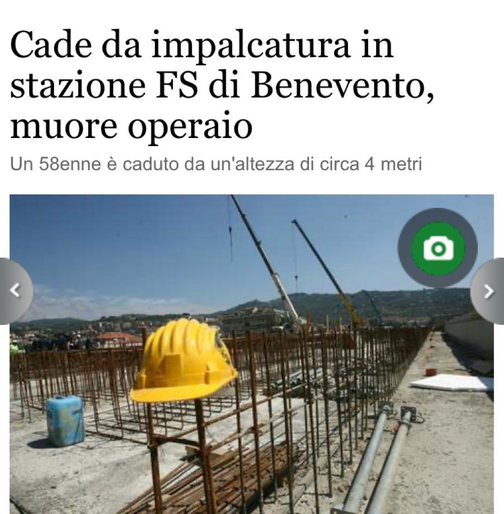 Ancora una tragedia oggi in un cantiere edile alla stazione di #Benevento. Dove erano i controlli? Quante vite umane si potrebbero salvare se si rispettassero le norme sulla prevenzione e la sicurezza? Non si può continuare a morire di #lavoro. Bisogna fermare questa strage