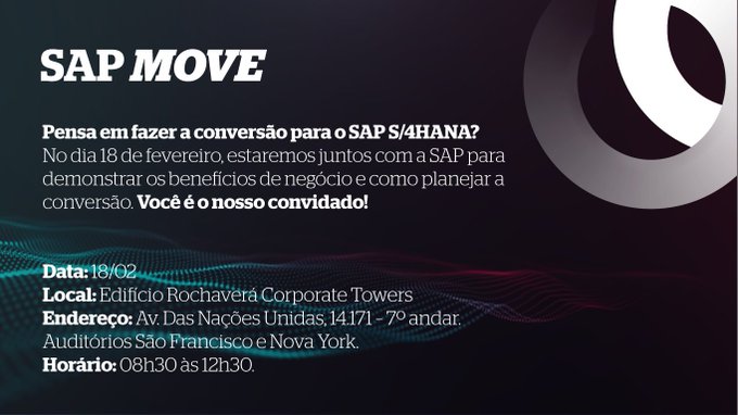 Somos o parceiro de confiança dos nossos clientes na conversão para o #SAP S/4HANA!...