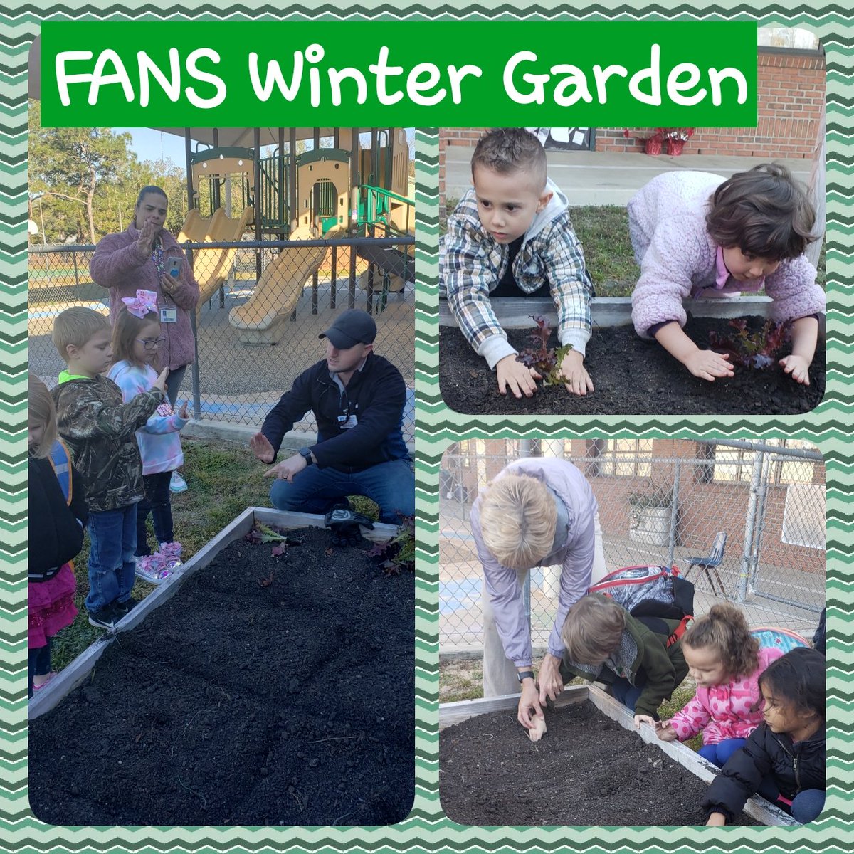 Thank you to FANS and Ocala Master Gardeners for helping us to plant our Winter garden.