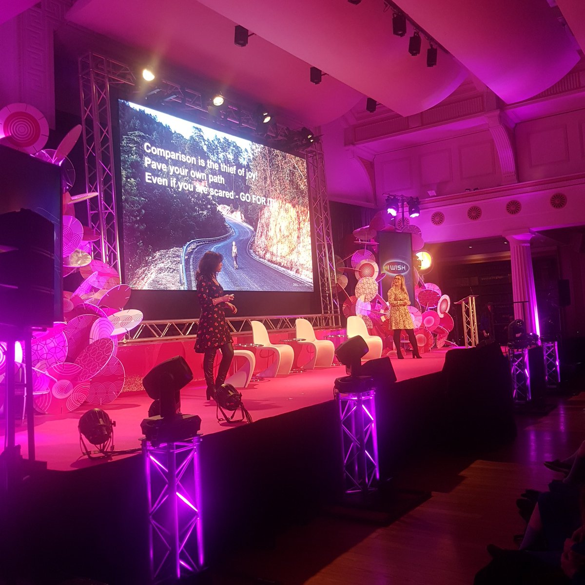 Inspirational words from <a href="/MarieMatDell/">Marie Moynihan</a> and Sharon Hannafin at #IWish2020. 

1. Comparison is the thief of joy
2. Pave your own path
3. Even if you are scared, go for it! 

#bethedifference #IWish2020 #Delltechireland #Iwork4Dell