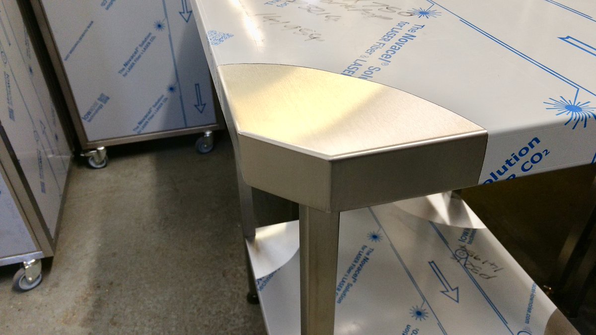 MICHELIN STAR HOTEL BESPOKE FABRICATION - Delighted to be manufacturing a bespoke table design in stainless steel for <a href="/ChefGalton/">Galton Blackiston</a> at Michelin star hotel <a href="/MorstonHall/">Morston Hall</a> for the busy kitchen. High grade steel, chamfered edge. eais.co #steel #michelinstar #hotel #chef