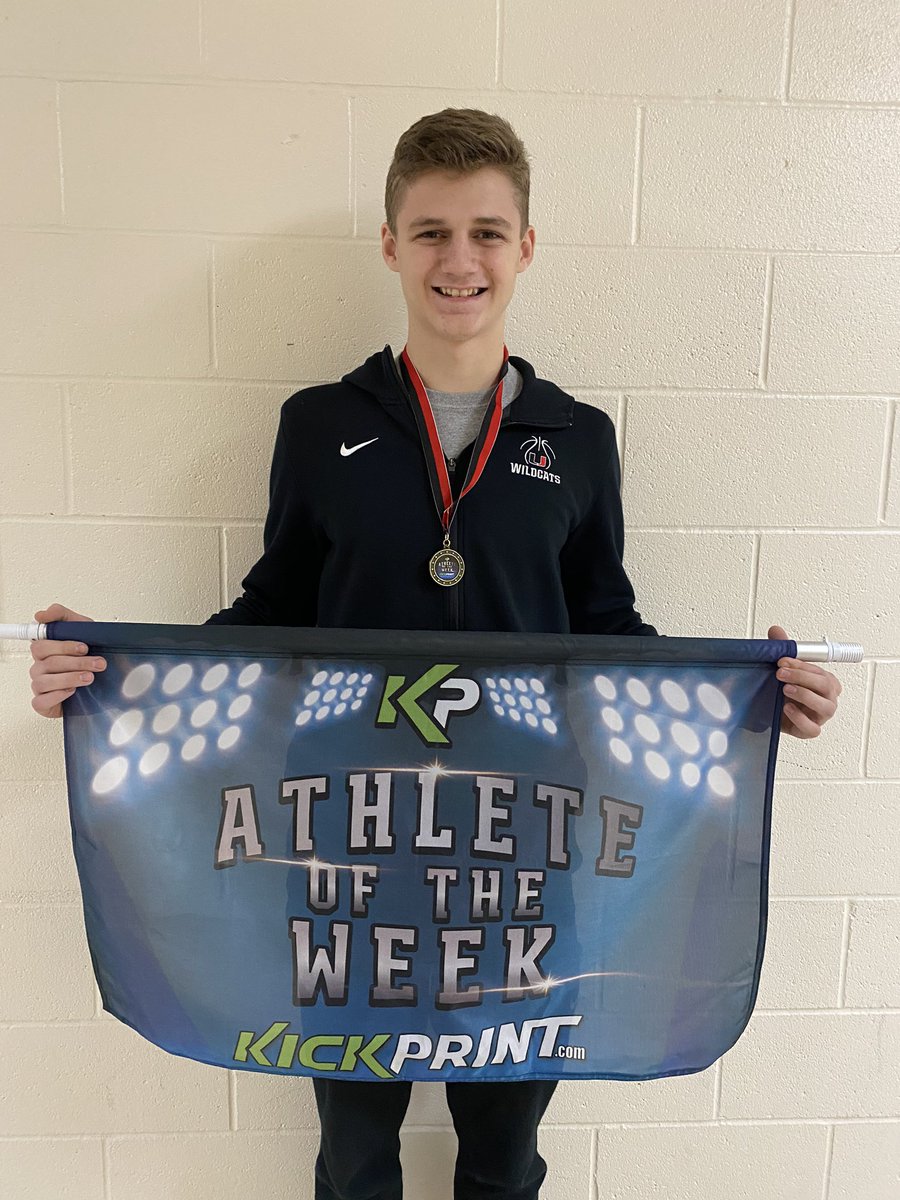unionwildcats's tweet photo. Congrats to our Athletes of the week for the month of January sponsored by KickPrint!  BBB - Colin Gerdel, BWR- Dominick Beine, GBB - Jessi Clark, GWR - Bri Keiser https://t.co/BZ91toLwGW