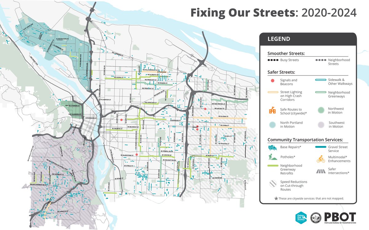 Fixing Our Streets: 2020-2024 proposed projects map