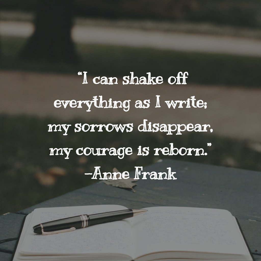 Anne Frank quote about her writing