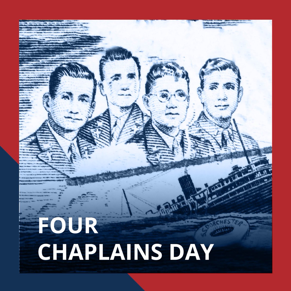 veteransonetv's tweet photo. “This interfaith shrine… will stand through long generations to teach Americans that as men can die heroically as brothers so should they live together in mutual faith and goodwill.” - President Harry S. Truman 

#FourChaplainsDay https://t.co/MPvHfzUywh