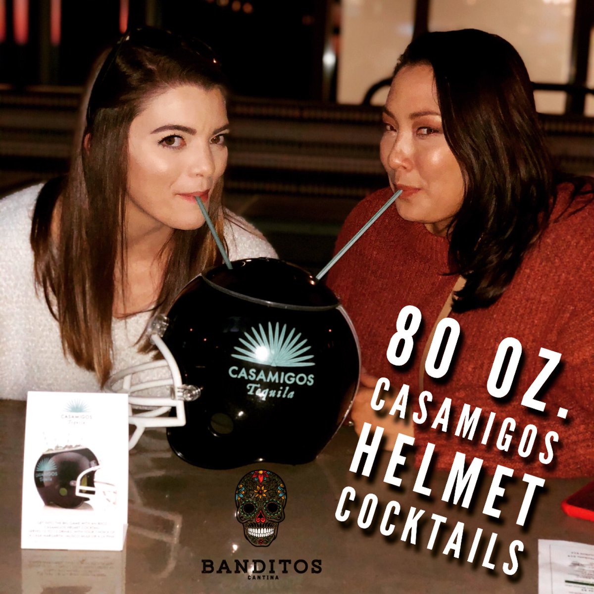 BanditosMB's tweet photo. GIVEAWAY ALERT 🚨 It’s time for a weekly raffle! Raffle ends NEXT Monday 02.10 🎟 🍹 This 80 oz. Casamigos drink helmet could be yours after following these 3️⃣ easy steps:
1.) LIKE this post
2.) TAG 3 friends
3.) SHARE this post
#banditosmb https://t.co/6gmwxRqvMV