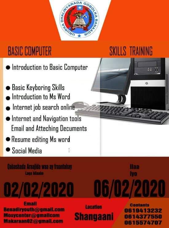 makaraan20's tweet photo. Do you want to be a part Training computer skills? If it is yes, #Register_now
Send us u're decumnents Mosycenter@gmail.com
Deadline
2/2/2020 open
6/2/2020 closed
Two ways to regester:
Come into our Centre #MOSYC
or Regester Online +2524377550
https://t.co/zO5dwp7FqM https://t.co/eVulHVIAGG