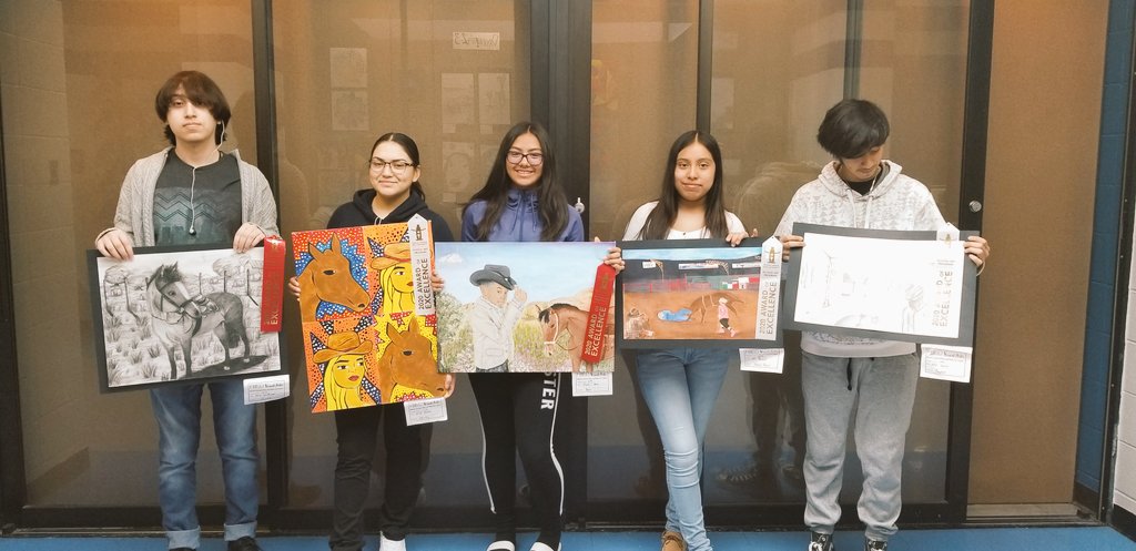 WHSVisArtDept's tweet photo. So proud of our art students for participating in the District Rodeo art competition.  Next stop, Regional V.A.S.E.
#whsartdept #BlazeBlue #fbisdarted  #fbisdvisualarts https://t.co/LZ9WnccNDO