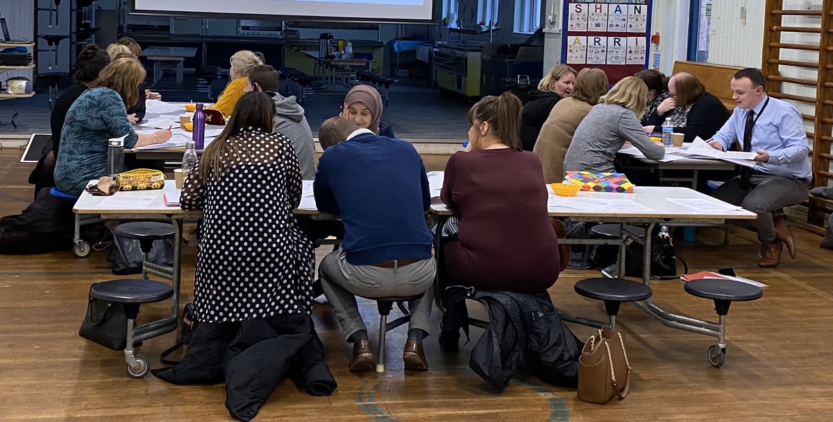 YasminAshby1's tweet photo. Really enjoyed working with St Ninian’s cluster today - moderation twilight. Fantastic professional dialogue and opportunities for moderation across CfE levels in writing. @wp_education @SarahGr26102287 #moderation #standardsandexpectations https://t.co/MYmB4Khd83