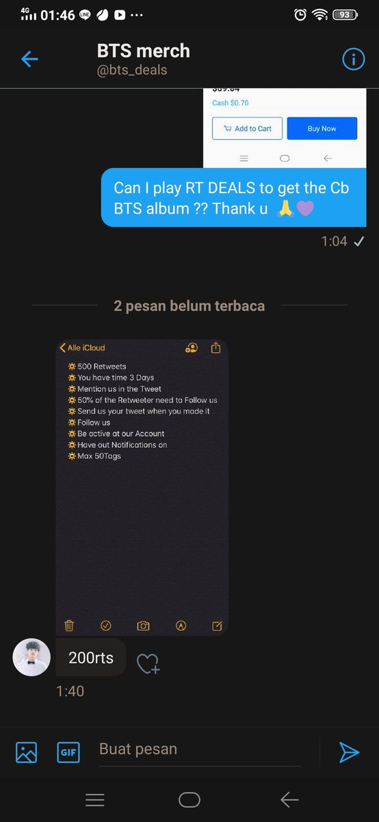 bbytaechild's tweet photo. 🔥TWITTER PLEASE DO UR MAGIC🔥
THIS IS THE FIRST TIME I AM FOLLOWING "RT DEALS" @bts_deals 500 retweets in 3 days 🙏🙏 .PLEASE HELP I WANT TO WIN HIS RT DEALS TO GET A COMEBACK BTS FULLSET ALBUM 🙏🙏. And let's be mutual 🤗💜 https://t.co/mX3BDJNGxH