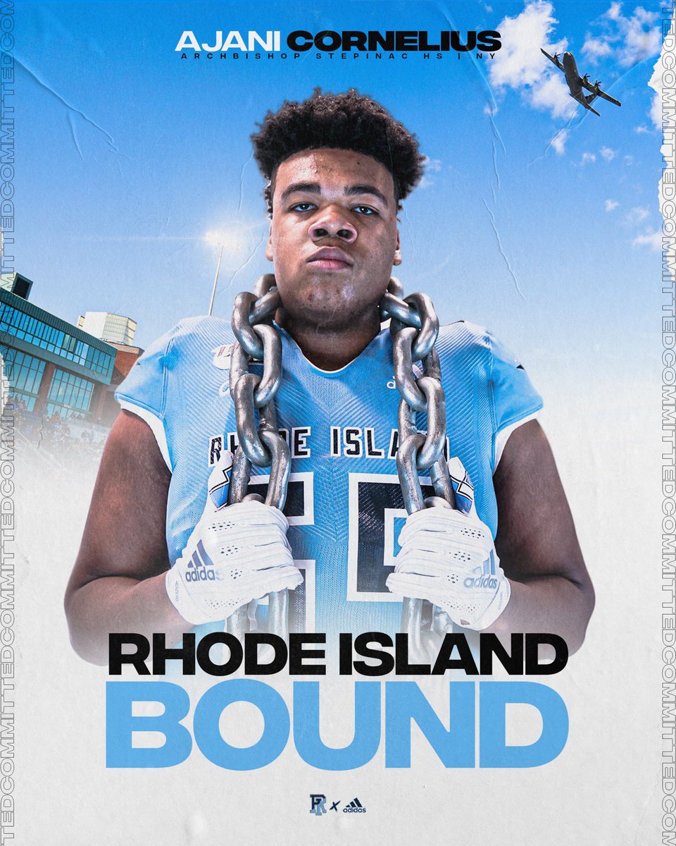 AJCornelius65's tweet photo. I am 100% COMMITTED to the University of Rhode Island!
@RhodyFootball @CoachFlem @Bigstef72 @StepinacSports @Harlem__Jets @the_proedge @aboutunyc https://t.co/cmIuwY3LkX