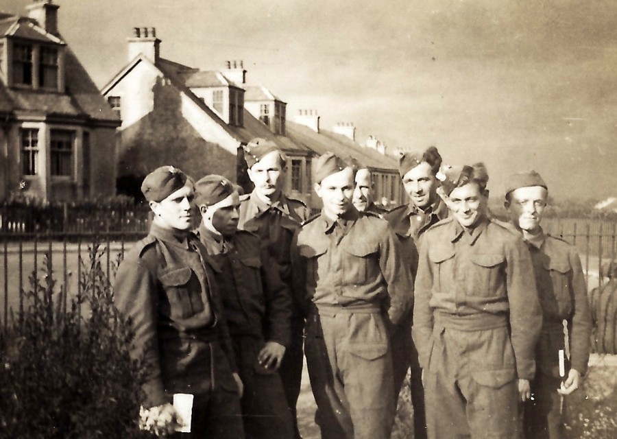 October 1940. Douglas, Lanarkshire. Jan (3rd from left) and his comrades are settling in to a new life they hadn’t planned for. They’re on their way to hear a lecture given at the local coalmine.