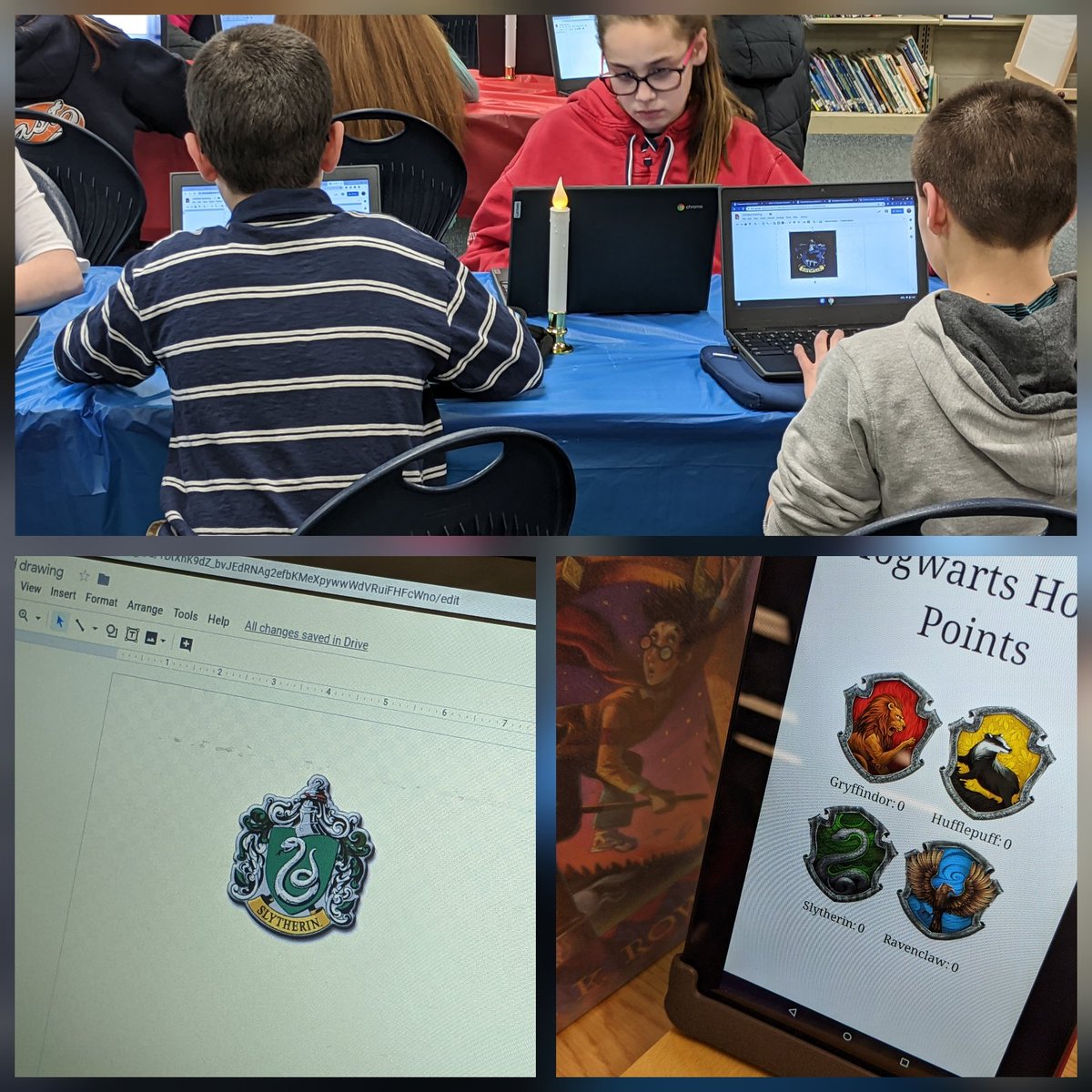 library_lms's tweet image. Designing House buttons and earning points!