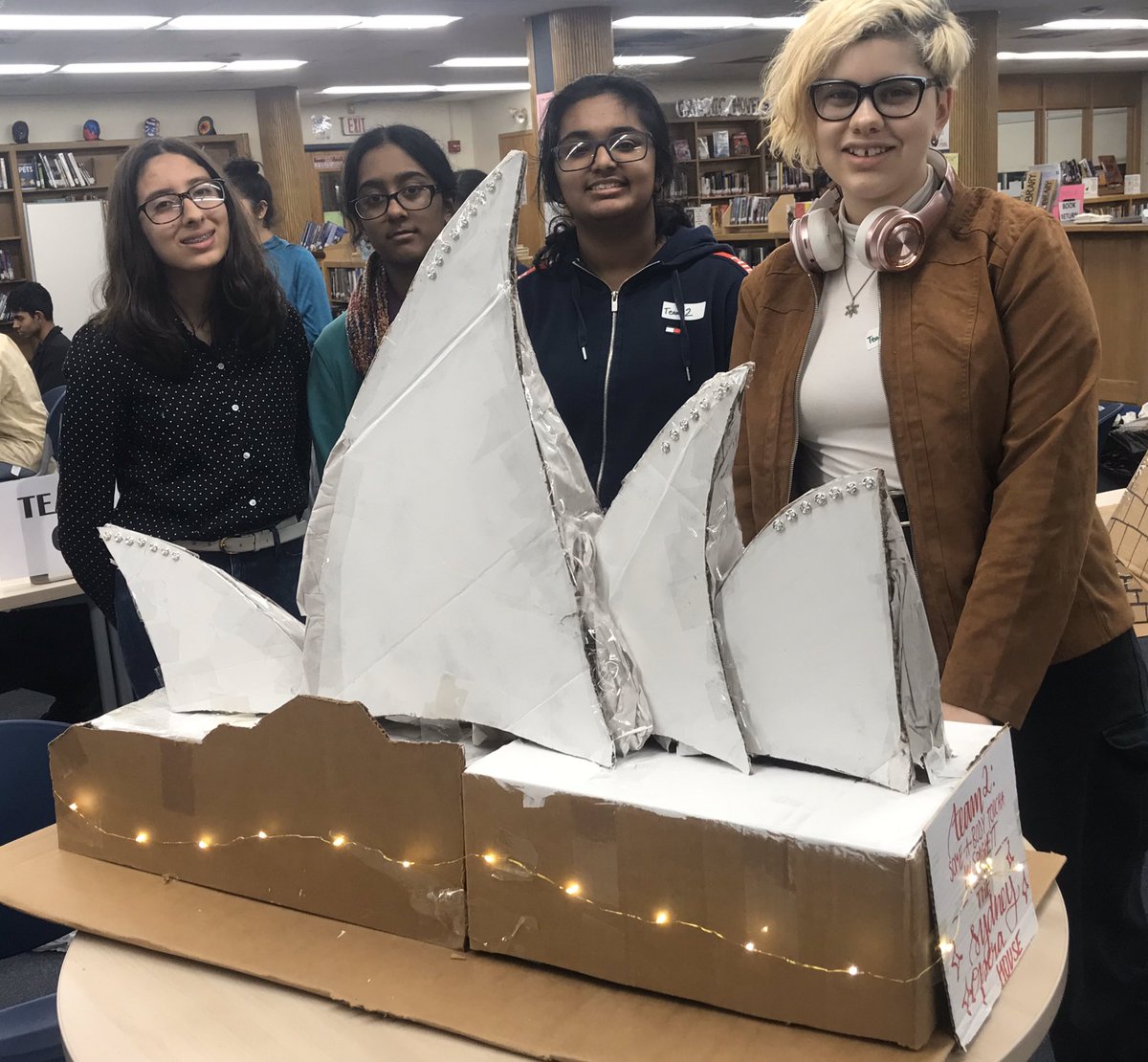 nhp_library's tweet photo. Even more amazing creations from GEAR’s Cardboard Challenge! What can you create in 2 hours? #NHPpride #GEARatNHP #famousLandmarksAroundWorld https://t.co/KWf7GUPDjo