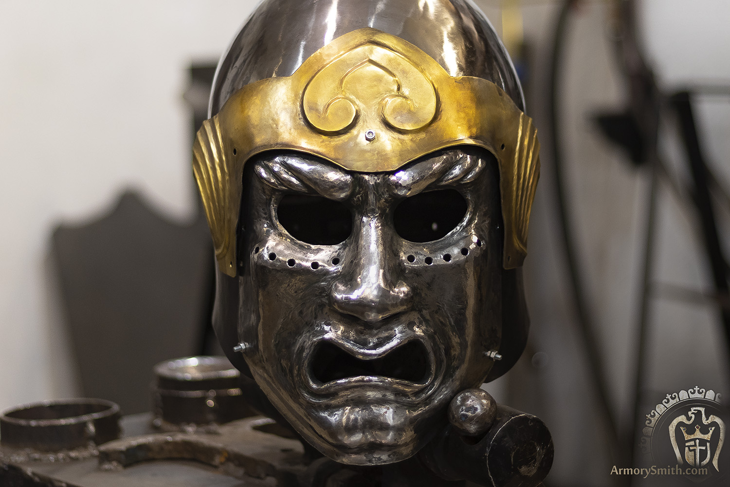 ArmorySmith on X: "Helmet for buhurts. Probably Chinese-style, but I know  little about Chinese armor. Therefore, if you can send me Chinese armor in  a comment, I will be grateful. This is
