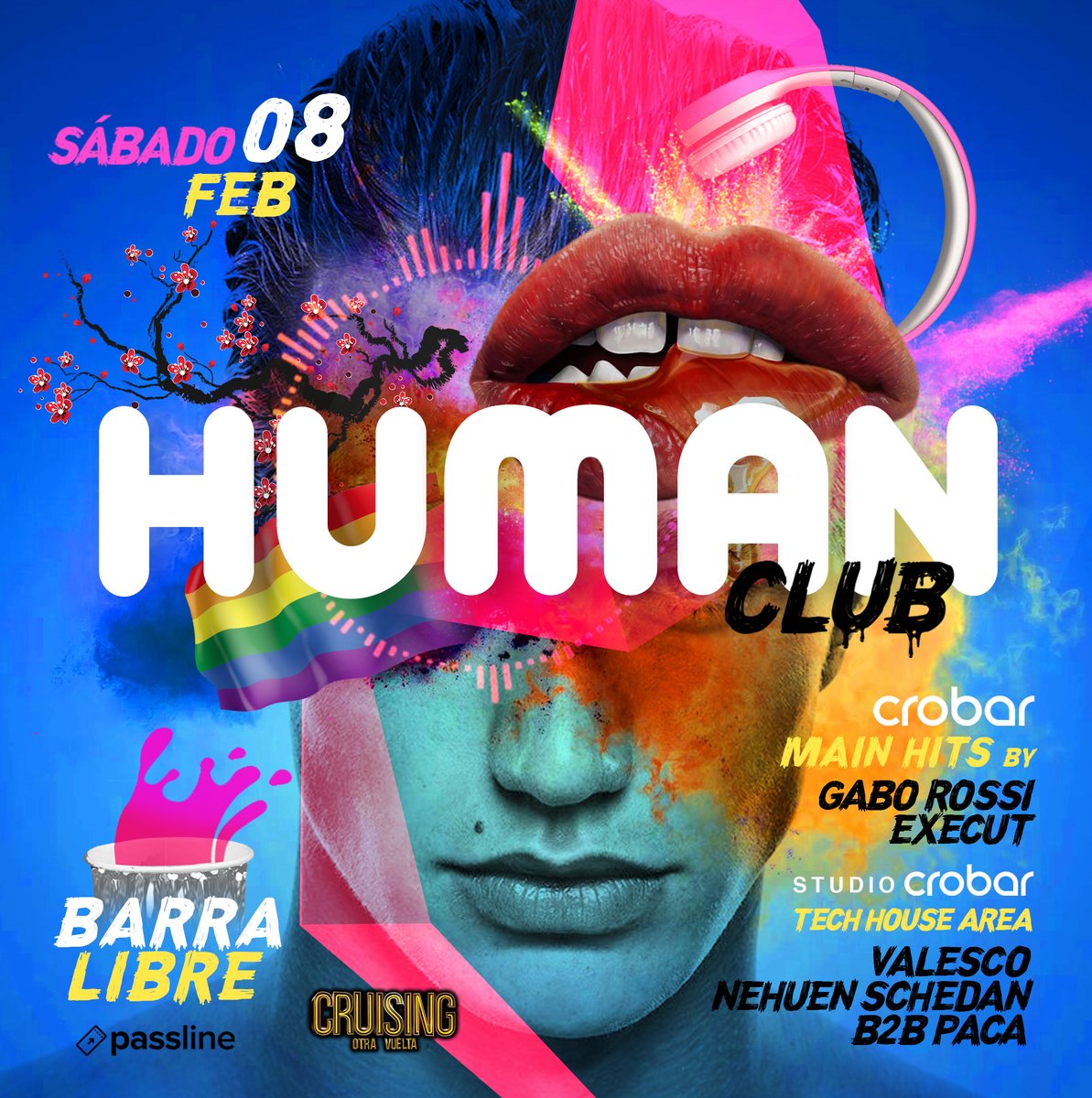 RheoBA's tweet image. HUMAN CLUB🏳️‍🌈 BARRA LIBRE 🍻
Sábado 08 de Febrero 2020 #Crobar &amp;amp; #StudioCrobar
2 Pistas 😎🎵POP &amp;amp; Funny Music y 🎵Techno &amp;amp; House
🎟Ticket Generales y Vips -&amp;gt; bit.ly/2tEqhNr