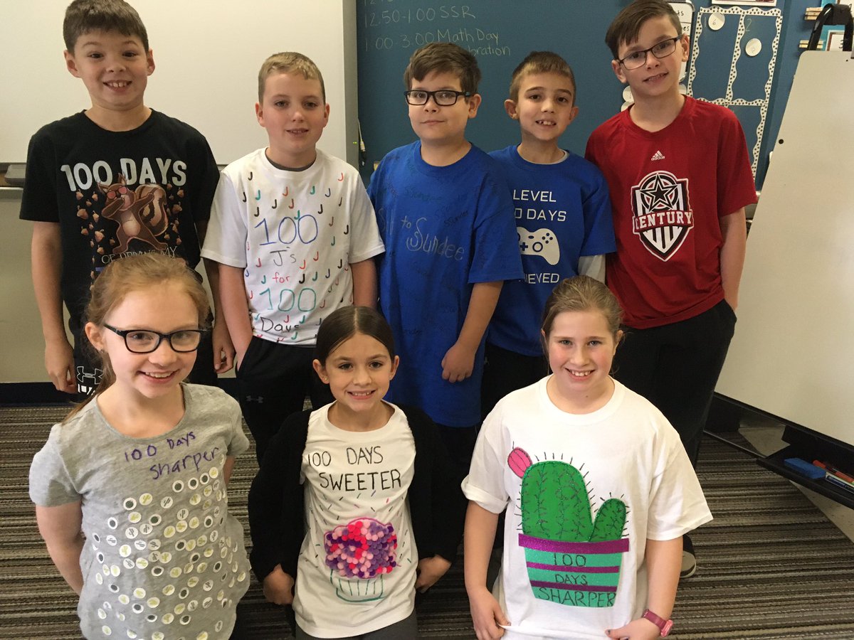 Happy 100th Day! We had some festive shirts today!@BmeCmsd