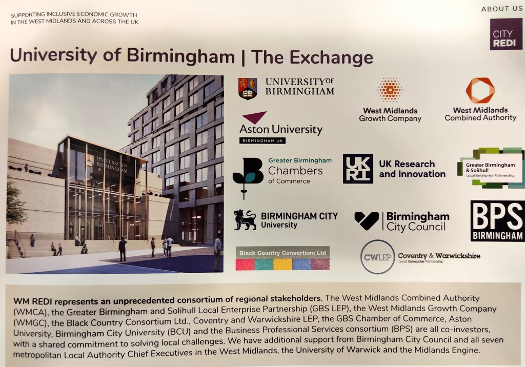 HenriettaLB's tweet photo. At the launch of #WMREDI (the West Midlands Regional Economic Development Institute) - led by @unibirmingham, supported by a whole host of regional partners including @GrBhamChambers, it's kicking off a step change in multidisciplinary approaches to takling regional challenges https://t.co/ytOGk9JNvk