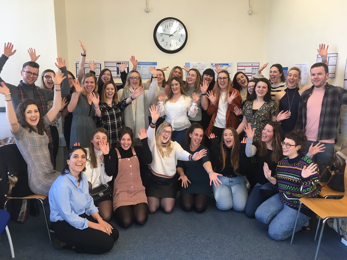 AppliedPsychCYP's tweet photo. Congratulations to the class of 2019 for their final day of teaching today and some excellent dissertation poster presentations... 👇 looking forward to seeing them all published! (No pressure!). well done and best of luck in your CAAP posts all across Scotland ! 🎉🥂 https://t.co/luzYibdMoO