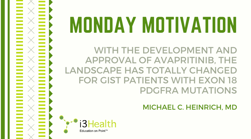 i3health's tweet photo. Read more from our interview with Dr. Heinrich: https://t.co/bUSCRtPuWi
#mondaymotivation #cancer #oncology #avapritinib #GIST #PDGFRA #exon18 #gastrointestinalstromaltumor #GI #clinicaltrial #cancertreatment https://t.co/DTKO2HRcDt
