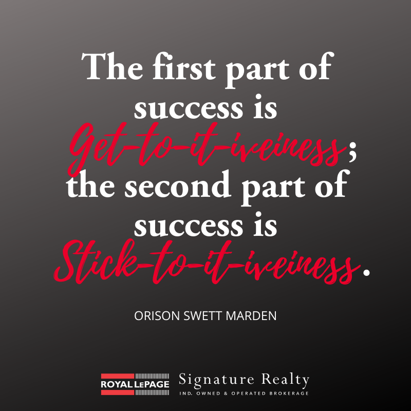 JeffSlightham's tweet photo. "The first part of success is GET-TO-IT-IVINESS; the second part of success is STICK-TO-IT-IVINESS. #MotivationMonday https://t.co/t7C7zgcO0J