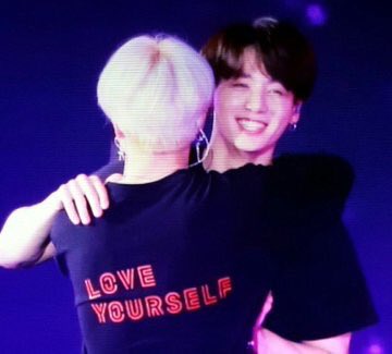 He loves hugging jk out of no where 