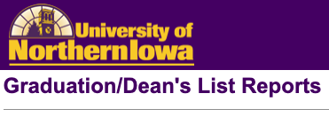 Graphic that says Dean's List Reports