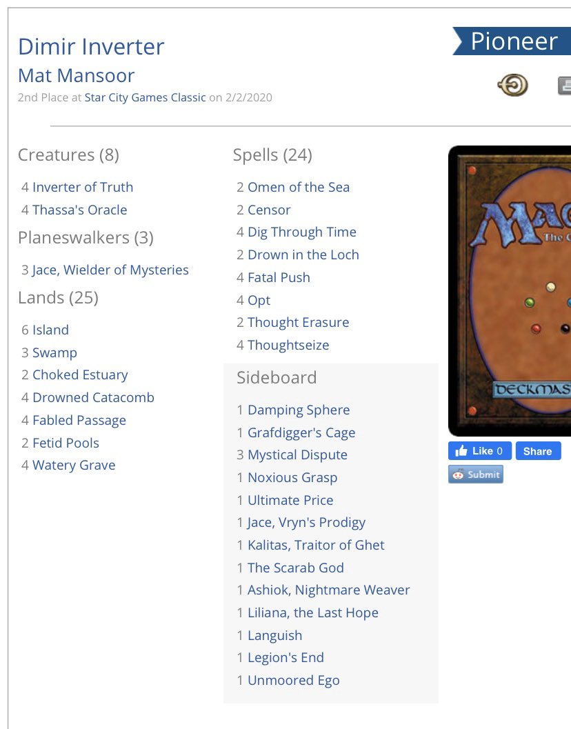 Card Monster Games (@cardmonstergame) on Twitter photo No Quantum Magic Podcast this week, but that’s because <a href="/ManSwore/">Mat Mansoor</a> was busy Inverting people’s truths in the #SCGRICH Pioneer Classic. Unfortunately fell short of the win, but great run nonetheless! Tons to talk about next week! ❤️ #pioneer #mtg #MTGBrussels
old.starcitygames.com/decks/136475 No Quantum Magic Podcast this week, but that’s because <a href="/ManSwore/">Mat Mansoor</a> was busy Inverting people’s truths in the #SCGRICH Pioneer Classic. Unfortunately fell short of the win, but great run nonetheless! Tons to talk about next week! ❤️ #pioneer #mtg #MTGBrussels
old.starcitygames.com/decks/136475