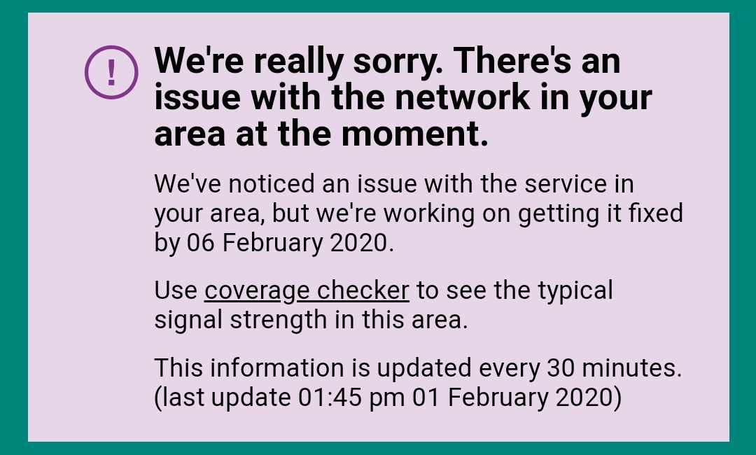 Three_Is_Broken's tweet photo. You cannot trust the @ThreeUK website  for information on issues in your area

Look at the last few days--The date has changed each day and once again just says to check again in 7 days. Do they not know what they're doing? Are they working to a schedule?
https://t.co/aD9uAhN4hr https://t.co/3o2kB9sUhE