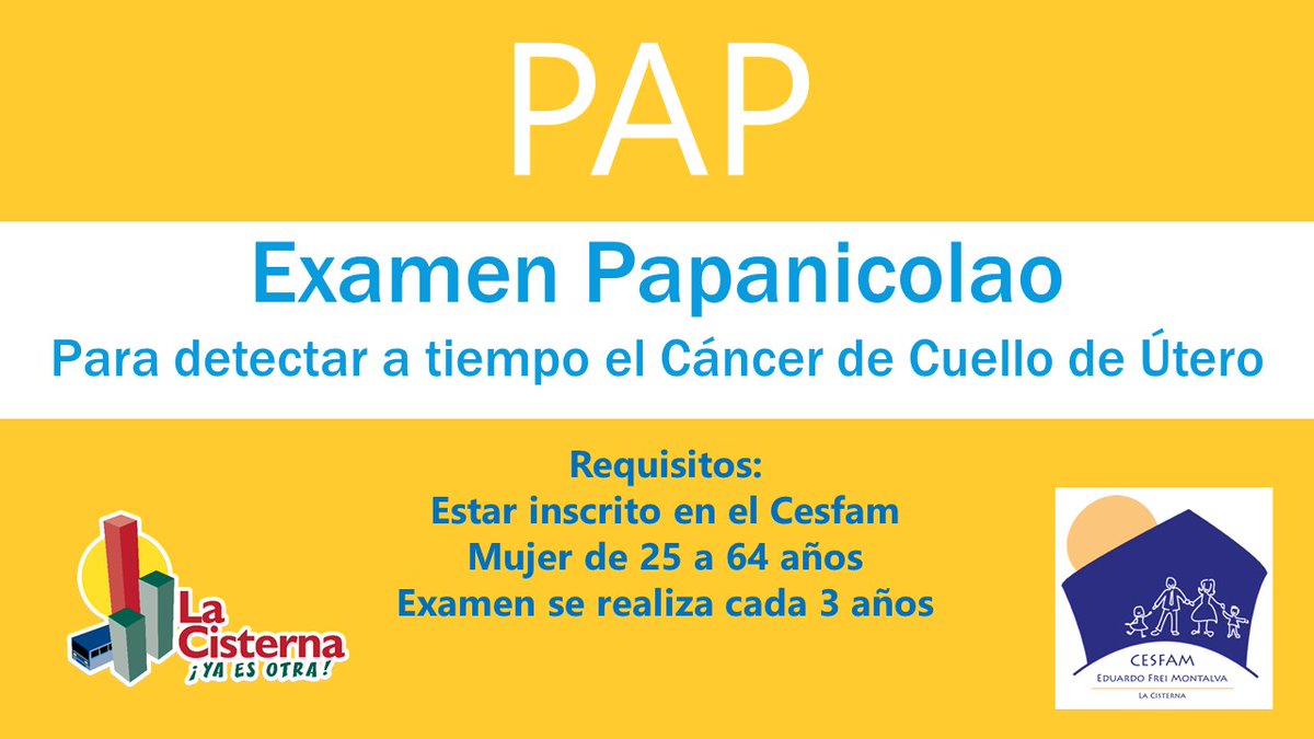CesEduardoFrei's tweet photo. #FEBREROMESDELAPREVENCIÓN
Es febrero y debemos prevenir!!!
Acércate a nuestro Cesfam y solicíta tu examen preventivo
#EMPA para hombres y mujeres de 20 a 64 años
#PAP para mujeres entre 25 y 64 años
#EMPAM para personas de 65 años y más
@RedSSMS @saludcisterna @Muni_LaCisterna https://t.co/WtsuuoPlJG