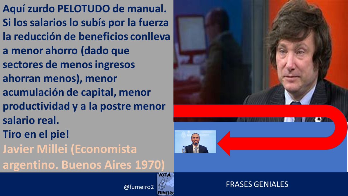 fumeiro2's tweet photo. @JMilei  economista y escritor de filosofía política libertaria. Hijo de condutor de autobus (Colectivo) que con esfuerzo y sin regalos de nadie es un reputado economista. Por favor Javier Milei, salta el charco un par de meses. #MileiEnLaSextaNoche por favor. https://t.co/LUfSy8HpH4