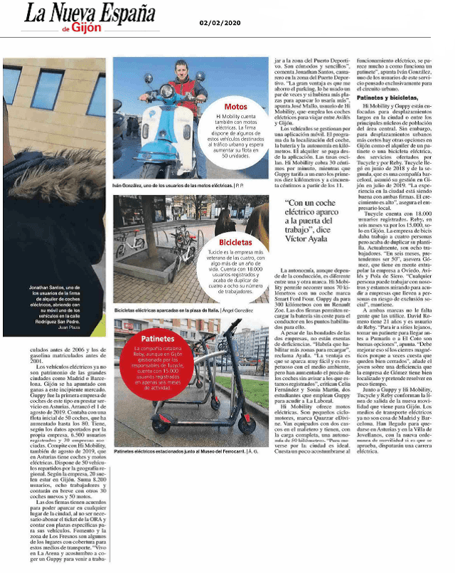 SRPAsturias's tweet photo. #ClienteSRP
Os dejamos un artículo de @lanuevaespana sobre la "carrera eléctrica por la movilidad", en la que aparecen cuatro proyectos relacionados con la movilidad sostenible en Asturias: @guppy_es #tucycle @RideReby y @himobility_es, empresa financiada por la SRP. https://t.co/u0iIGqrZAD