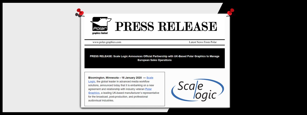 PolarGraphics's tweet photo. Missed our latest news? Read more on our exciting new partnership with @Scalelogic which will see us managing their European sales operation.
@4BroadcastNews link: https://t.co/nrAR8ZZP51
#PolarGraphics #ScaleLogic #HotNews #DataManagementSolutions https://t.co/IpcU1aIJeZ