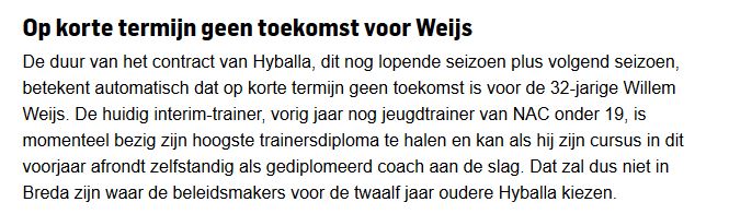 _ChrisWM_'s tweet photo. @LuucEisenga Gaan er op korte termijn wel gesprekken gevoerd worden met Willem Weijs om hem voor de club te behouden? Wellicht nog 1 jaar assistent met de belofte dat hij het jaar erna het stokje mag overnemen? Willem moét behouden blijven voor de club! #NACPraat https://t.co/cC3NRCHTRa