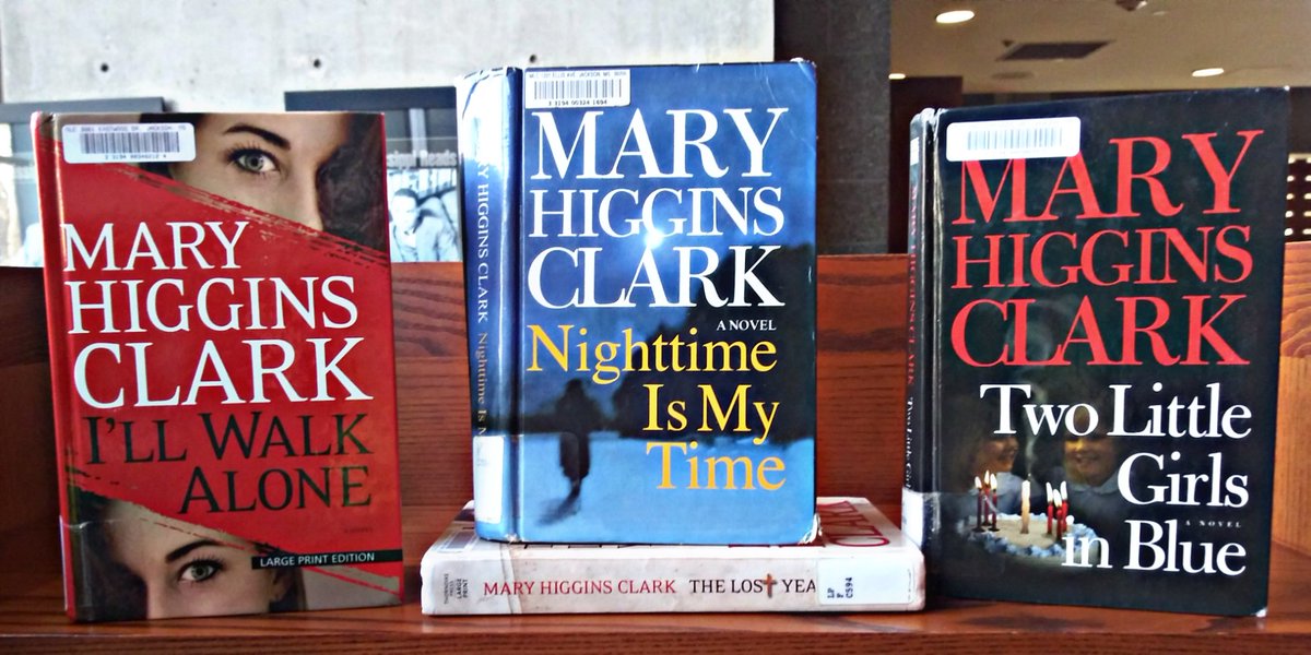 Four Mary Higgins Clark books.