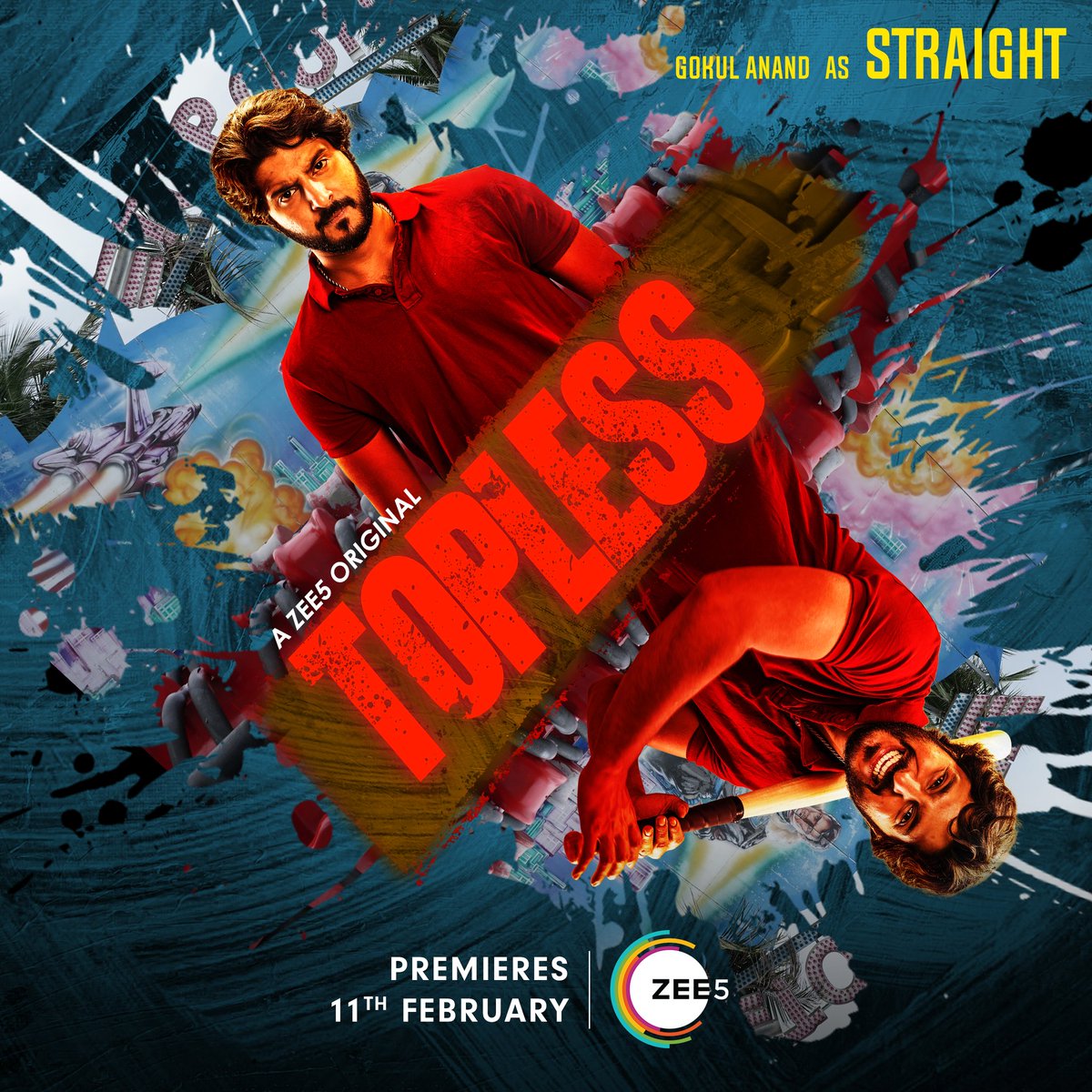 Straight'u irukuradhu dhan gang'ke oru weight'u.

A fun and wacky heist is on your way! 
#ToplessOnZEE5 reveals Feb 11!

#AZEE5Original | #AWackyHeistAwaitsYou 

<a href="/dineshmohn/">Dinesh Mohan</a> <a href="/SoldiersFactory/">Soldiers Factory</a> <a href="/sinish_s/">K.s.Sinish</a> <a href="/vishalvijayan96/">Vishal Vijayan</a> @VishiViswesh <a href="/JoeArputhan/">Joe Arputhan</a> <a href="/amritraw/">Amrit Rao</a> <a href="/J0min/">Jomin Mathew</a>