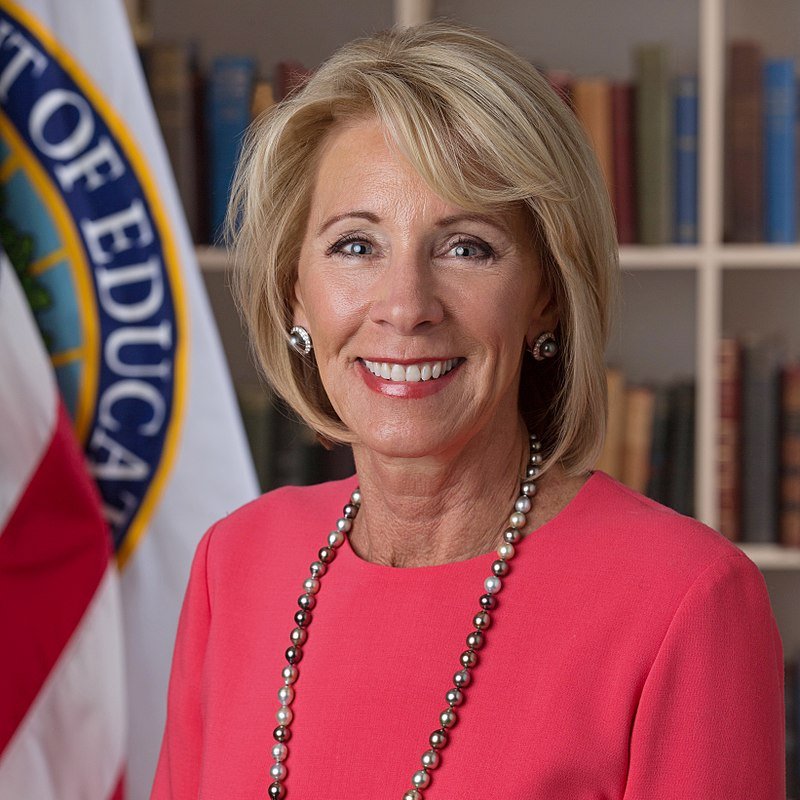 A portrait of Secretary of Education Betsy DeVos.